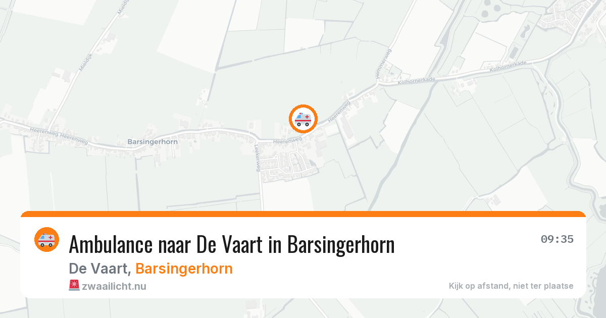 Ambulance naar De Vaart in Barsingerhorn — 10 mei 2026