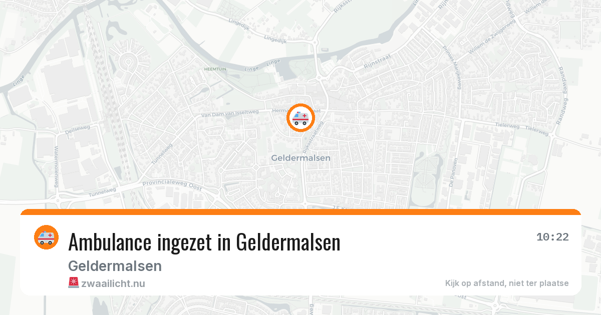 Ambulance ingezet in Geldermalsen — 9 jul 2026