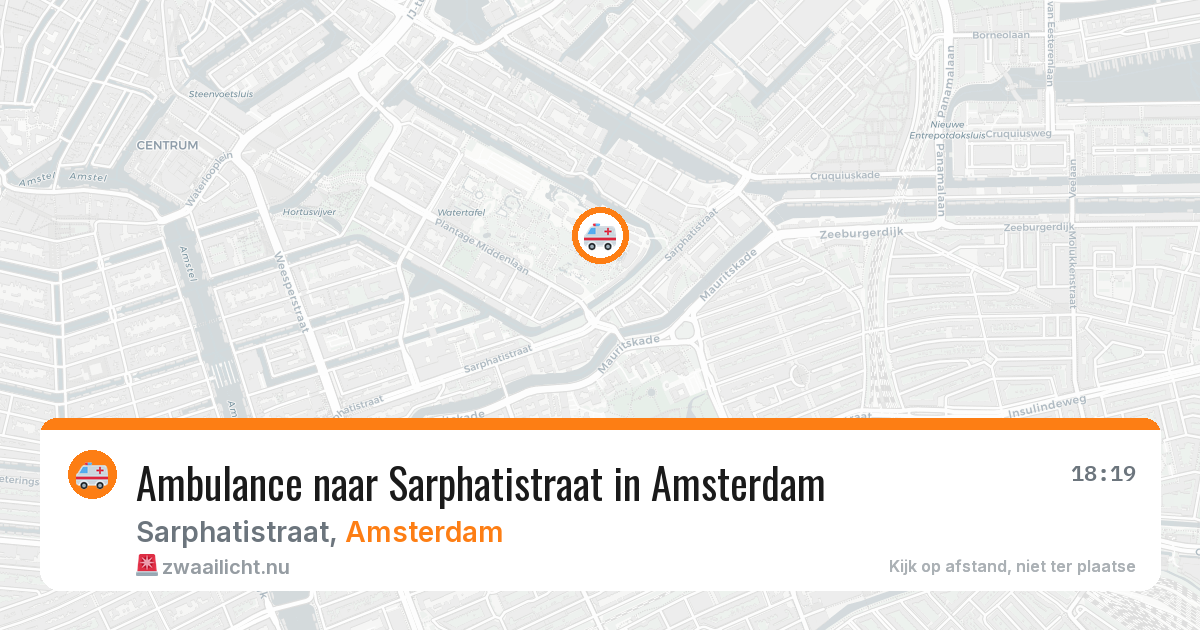 Ambulance naar Sarphatistraat in Amsterdam — 3 jun 2026