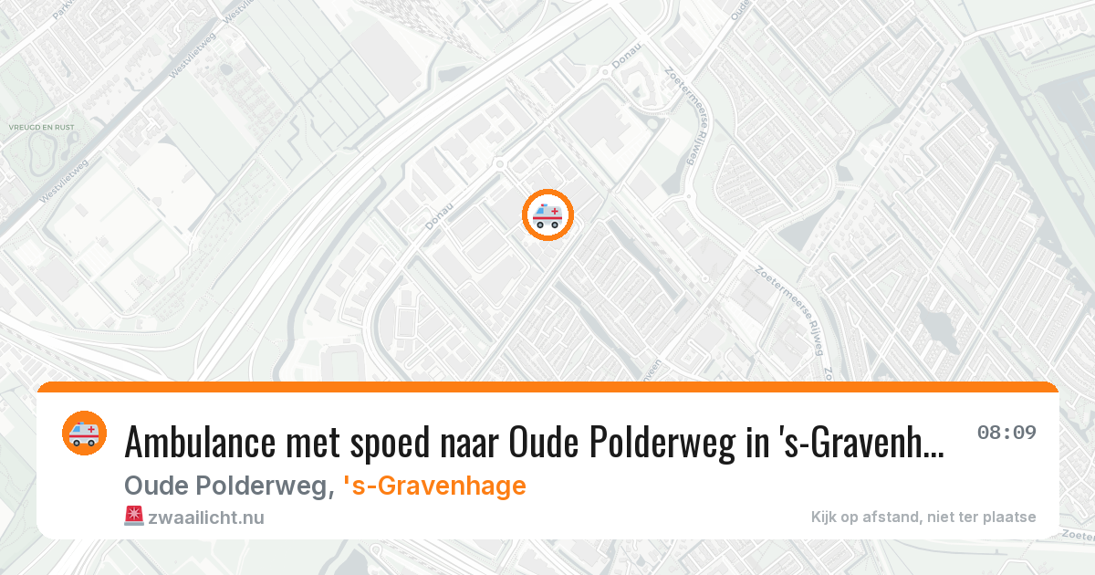 Ambulance met spoed naar Oude Polderweg in 's-Gravenhage — 2 apr 2026