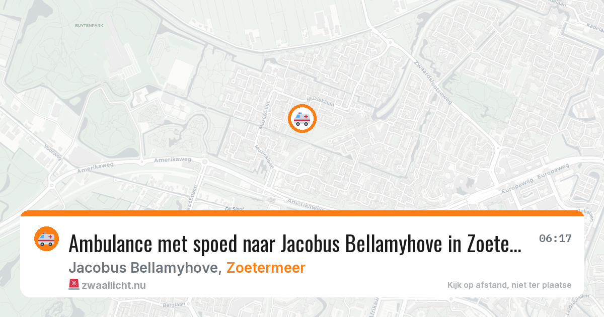 Ambulance met spoed naar Jacobus Bellamyhove in Zoetermeer — 23 jul 2026