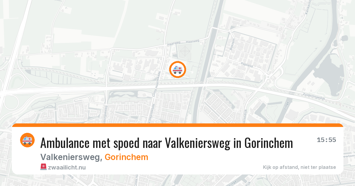 Ambulance met spoed naar Valkeniersweg in Gorinchem — 24 jul 2026