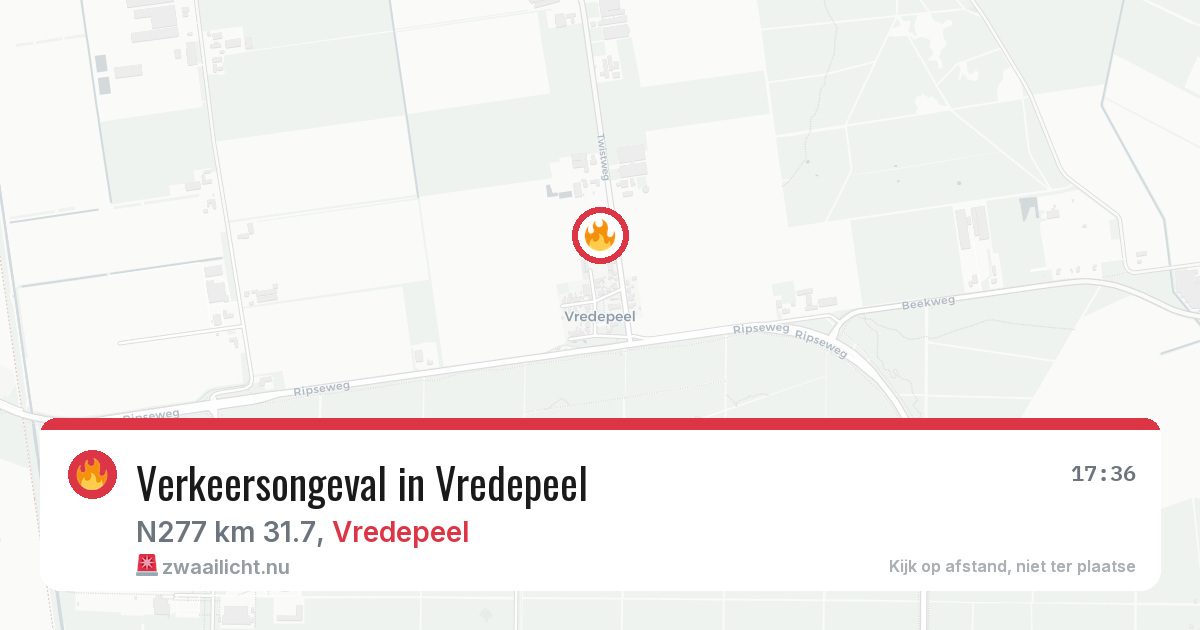 Verkeersongeval in Vredepeel — 19 mei 2026