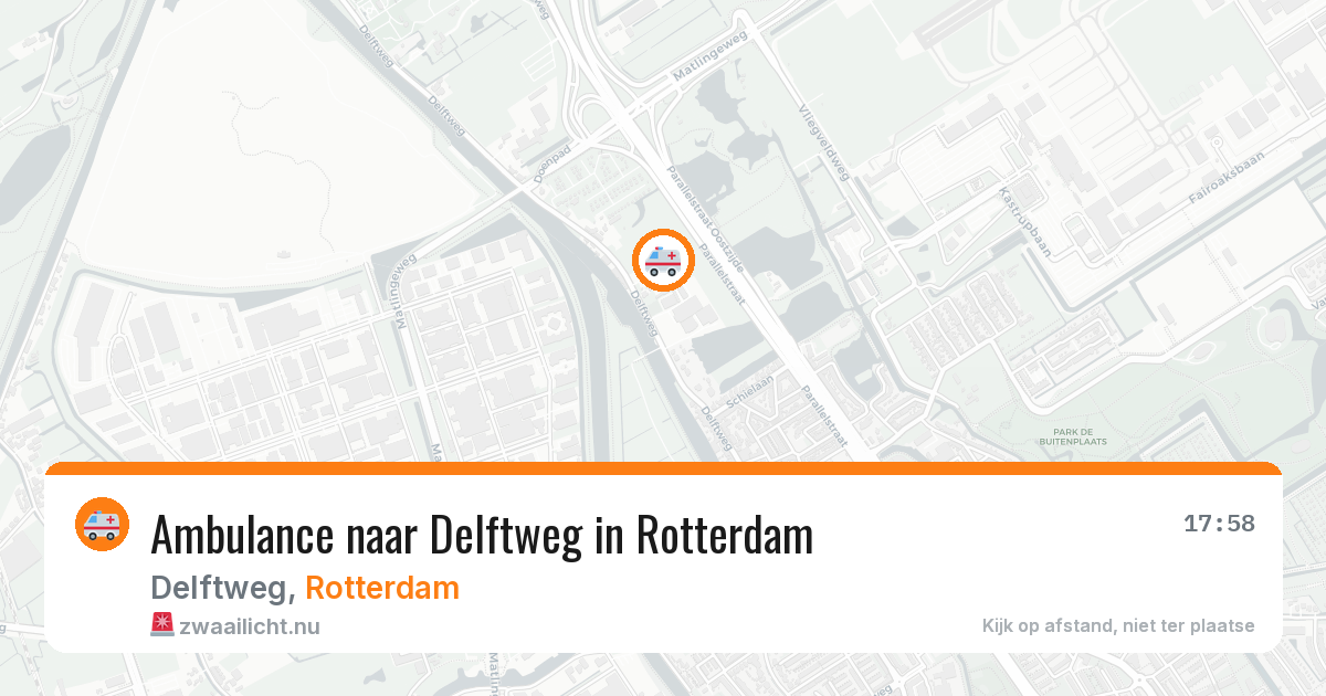 Ambulance naar Delftweg in Rotterdam — 11 jul 2026