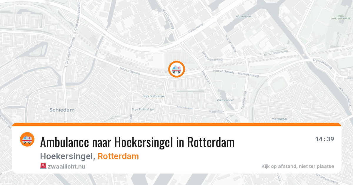 Ambulance naar Hoekersingel in Rotterdam — 22 jul 2026