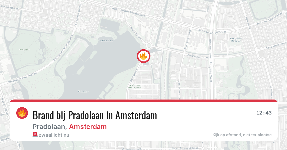 Brand bij Pradolaan in Amsterdam — 27 mei 2026