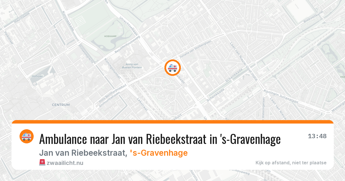 Ambulance naar Jan van Riebeekstraat in 's-Gravenhage — 6 jun 2026