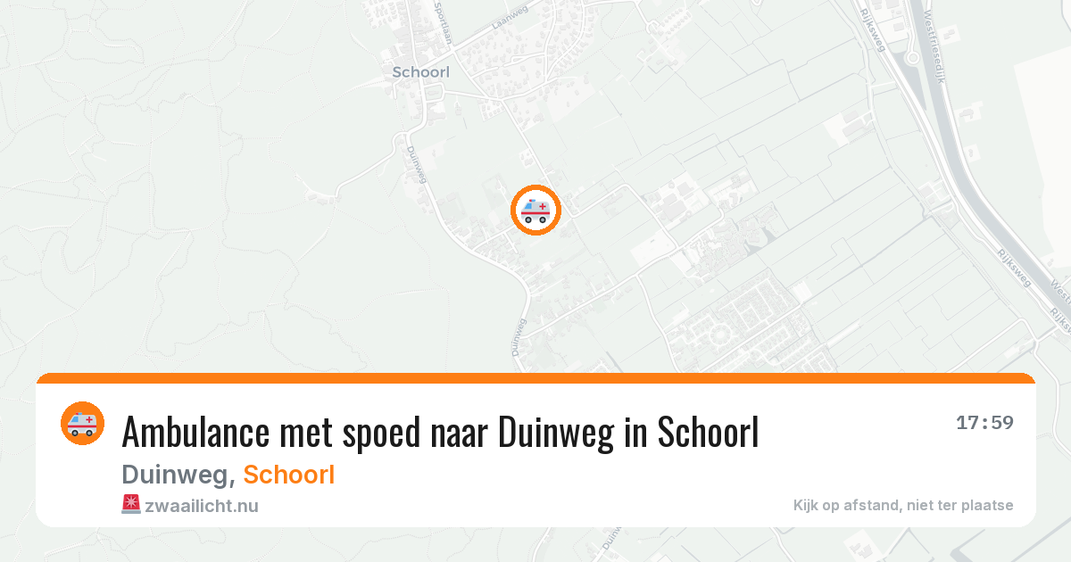 Ambulance met spoed naar Duinweg in Schoorl — 13 jul 2026
