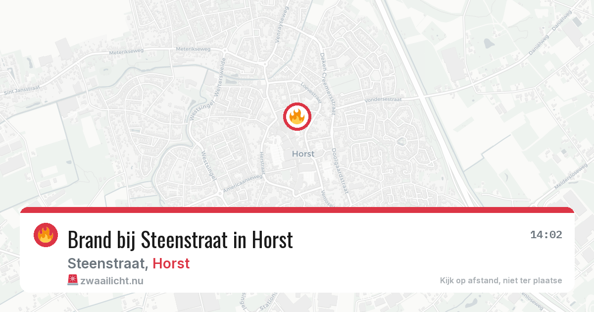 Brand bij Steenstraat in Horst — 11 jul 2026