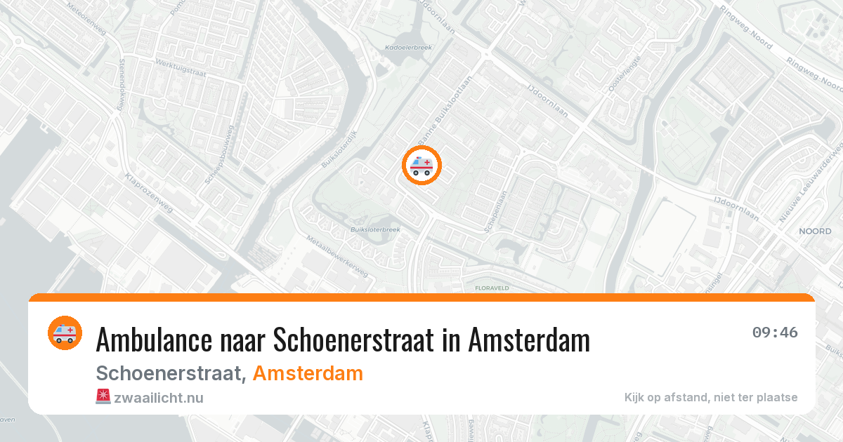 Ambulance naar Schoenerstraat in Amsterdam — 27 jul 2026