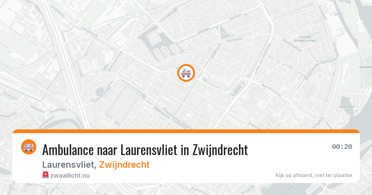 Ambulance naar Laurensvliet in Zwijndrecht — 18 jul 2026