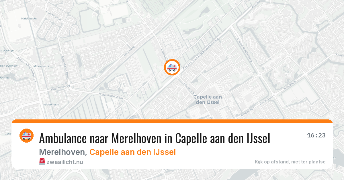 Ambulance naar Merelhoven in Capelle aan den IJssel — 1 jun 2026