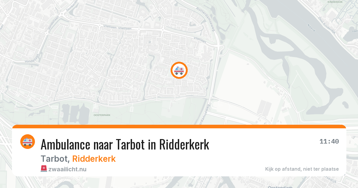 Ambulance naar Tarbot in Ridderkerk — 17 jul 2026