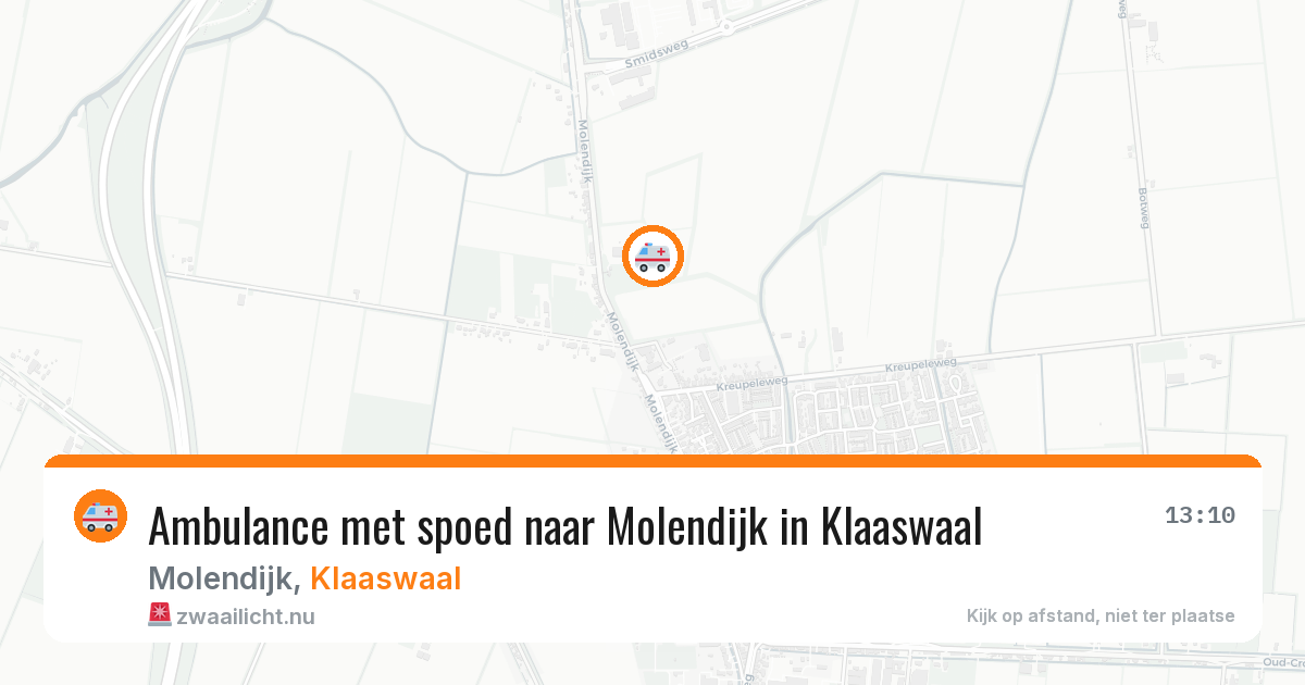 Ambulance met spoed naar Molendijk in Klaaswaal — 24 jan 2026