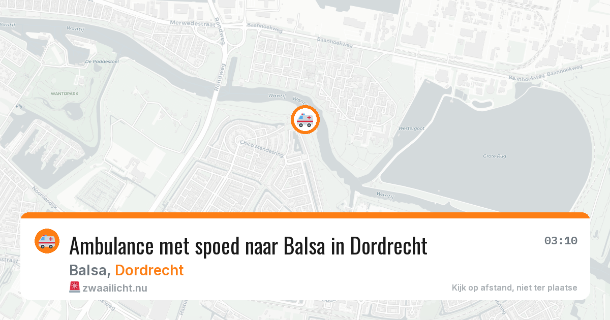 Ambulance met spoed naar Balsa in Dordrecht — 23 jul 2026