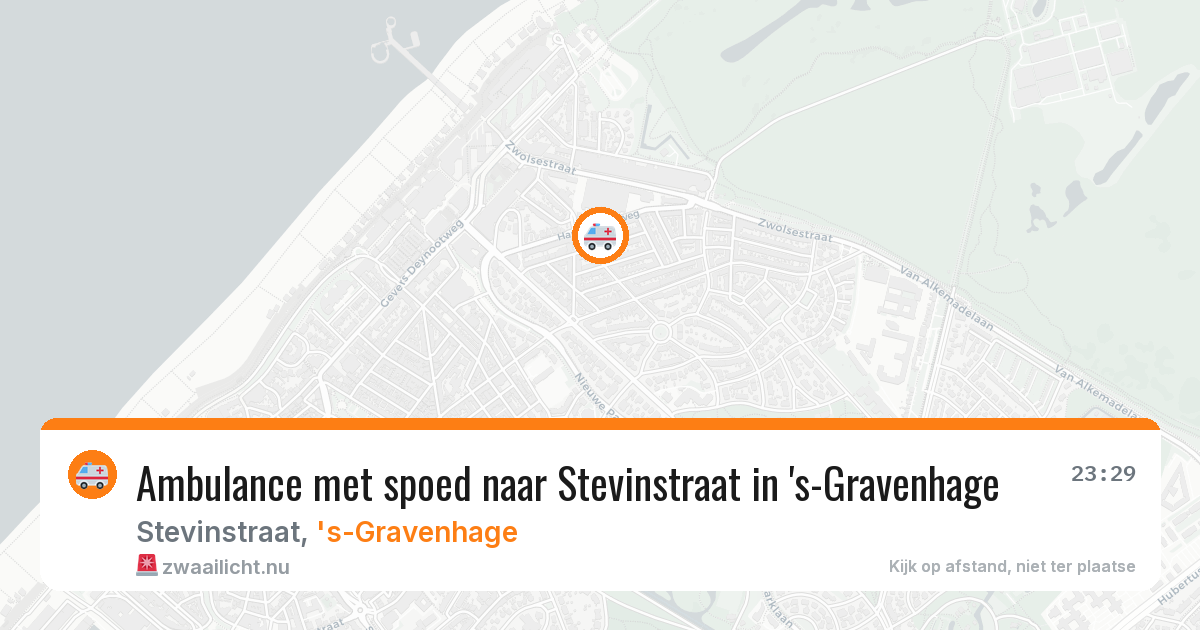 Ambulance met spoed naar Stevinstraat in 's-Gravenhage — 7 mrt 2026