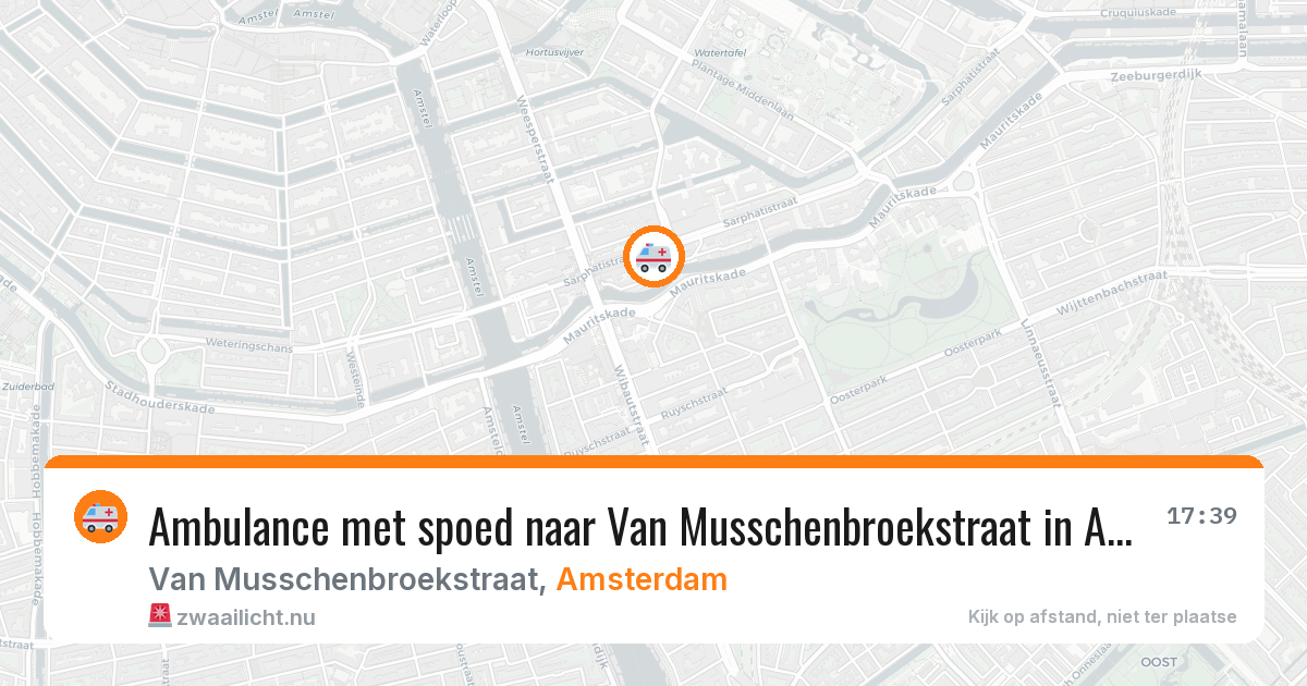 Ambulance met spoed naar Van Musschenbroekstraat in Amsterdam — 11 jul 2026
