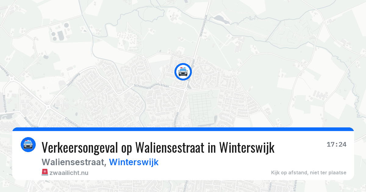 Verkeersongeval op Waliensestraat in Winterswijk — 1 jul 2026