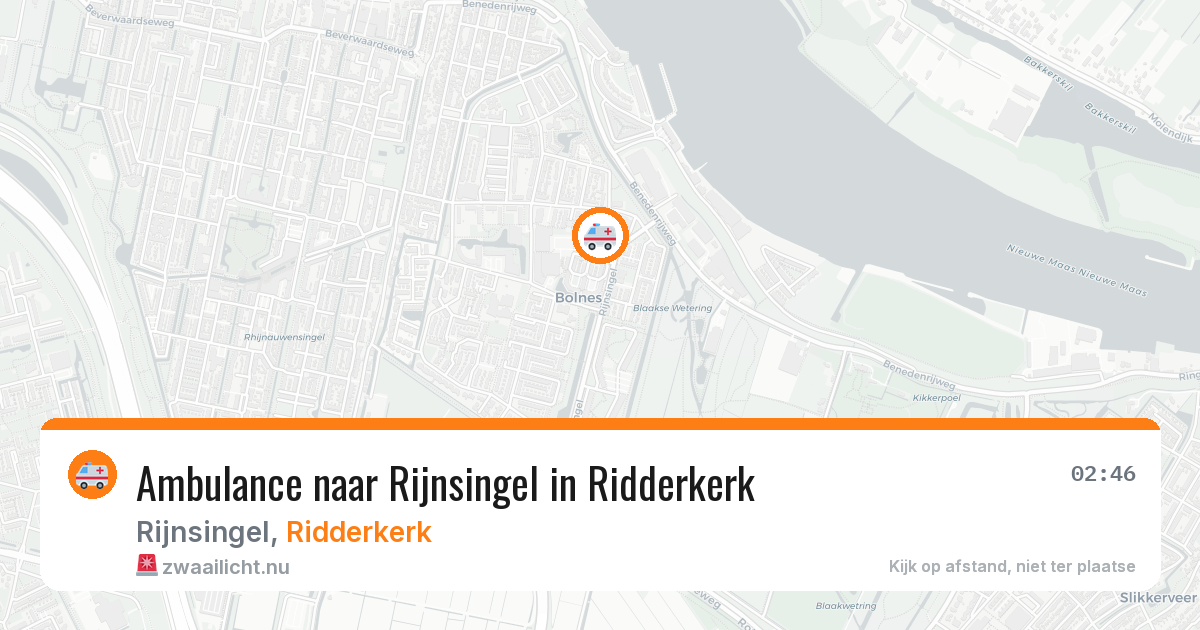 Ambulance naar Rijnsingel in Ridderkerk — 10 mrt 2026