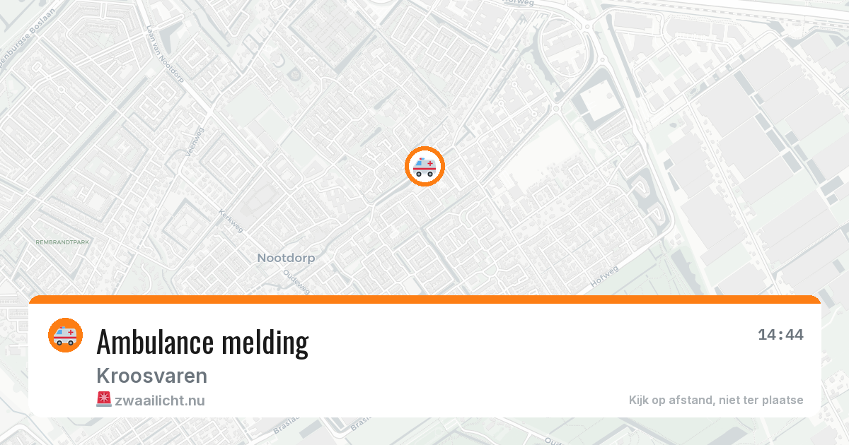 Ambulance melding — 25 mei 2026