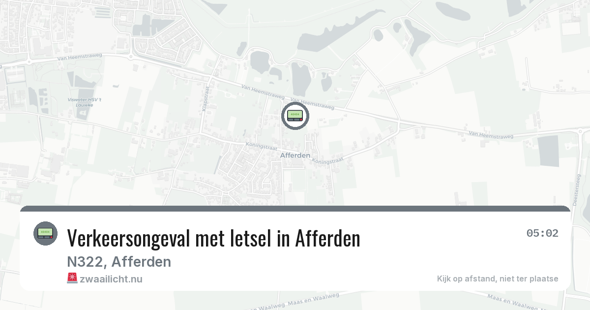 Verkeersongeval met letsel in Afferden — 15 jul 2026
