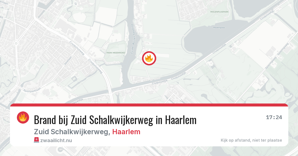 Brand bij Zuid Schalkwijkerweg in Haarlem — 12 jul 2026