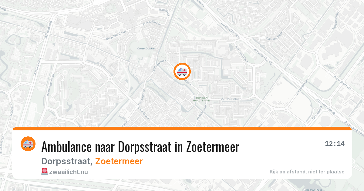 Ambulance naar Dorpsstraat in Zoetermeer — 12 mei 2026