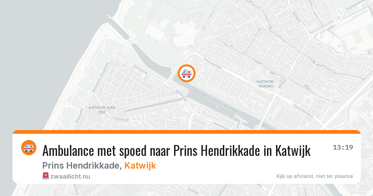 Ambulance met spoed naar Prins Hendrikkade in Katwijk — 17 mrt 2026