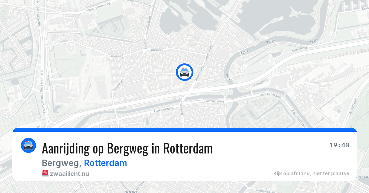 Aanrijding op Bergweg in Rotterdam — 1 jun 2026