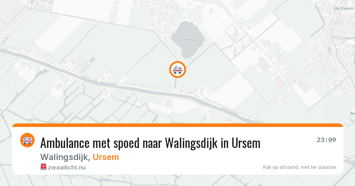 Ambulance met spoed naar Walingsdijk in Ursem — 24 mei 2026