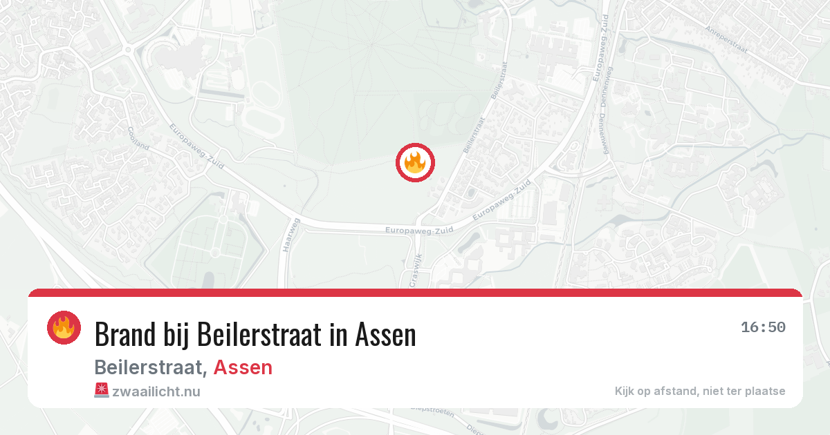 Brand bij Beilerstraat in Assen — 24 mrt 2026