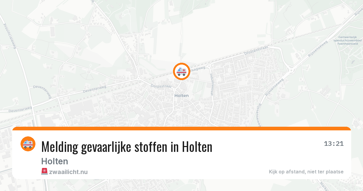 Melding gevaarlijke stoffen in Holten — 22 jul 2026