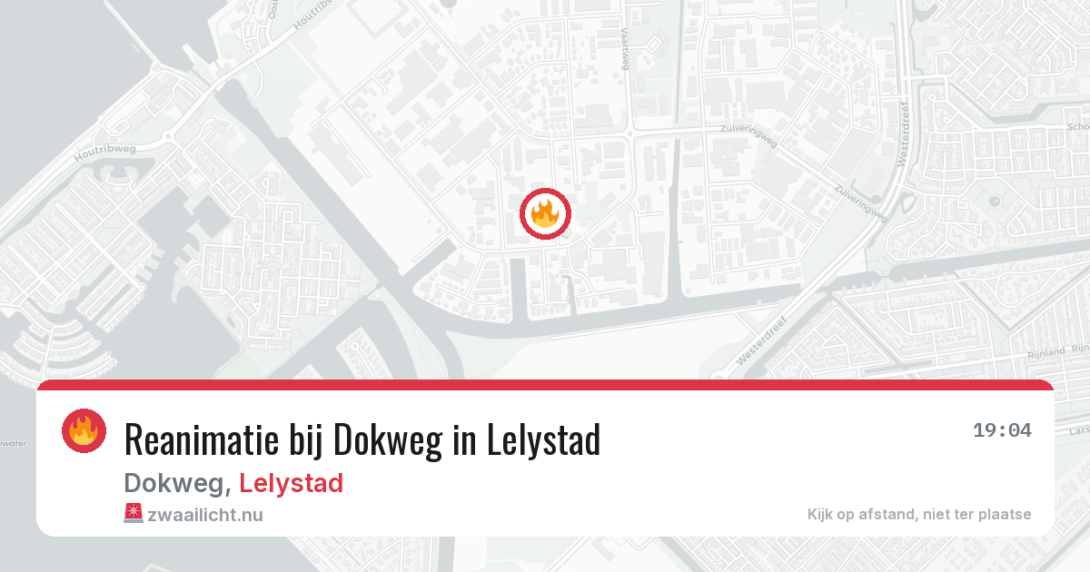 Reanimatie bij Dokweg in Lelystad — 6 mei 2026