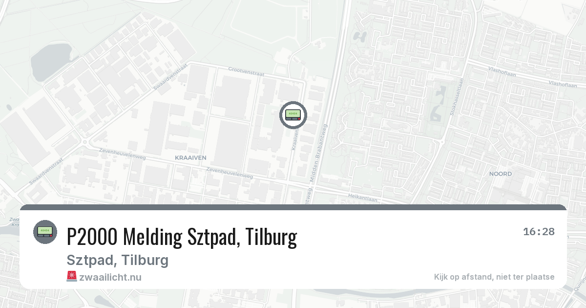 P2000 Melding Sztpad, Tilburg — 2 mrt 2026