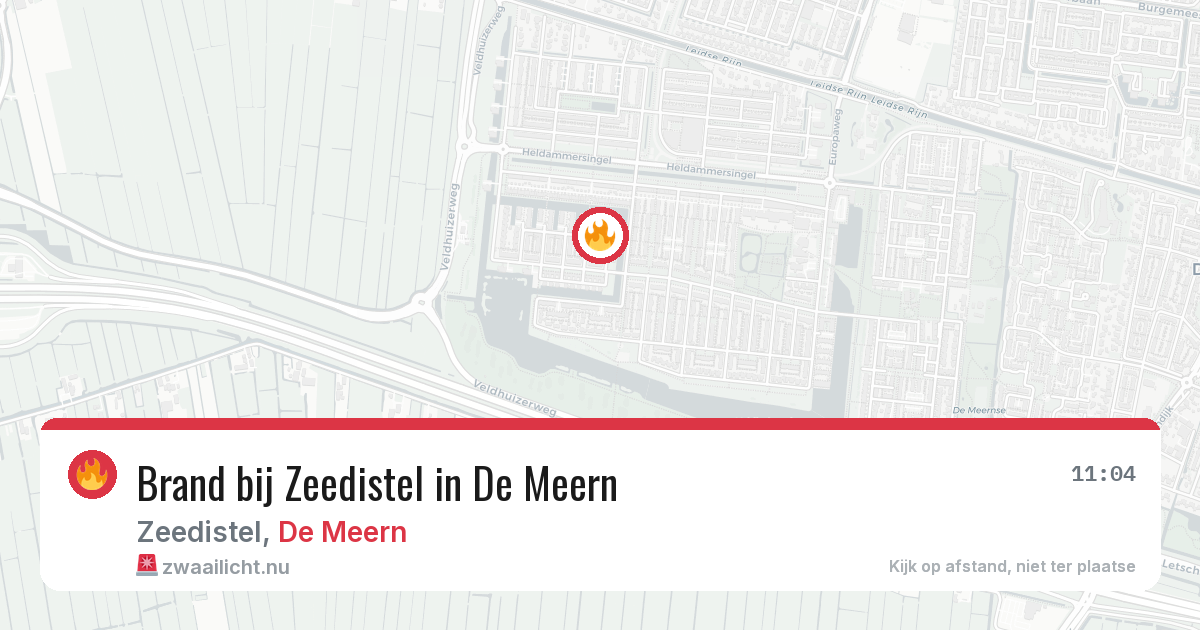 Brand bij Zeedistel in De Meern — 3 jun 2026