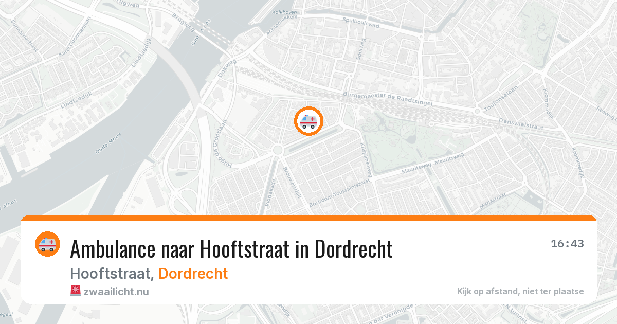 Ambulance naar Hooftstraat in Dordrecht — 27 mei 2026