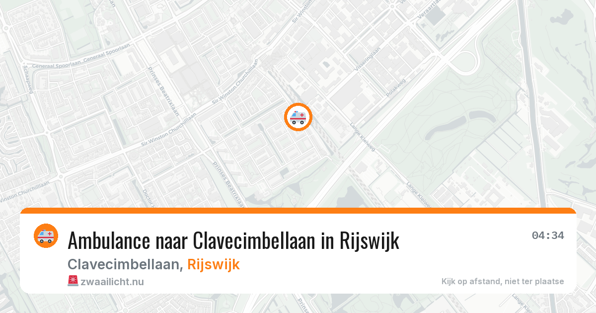 Ambulance naar Clavecimbellaan in Rijswijk — 17 mei 2026