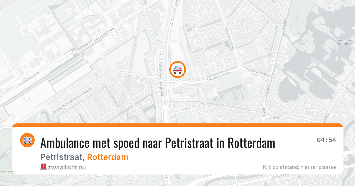 Ambulance met spoed naar Petristraat in Rotterdam — 8 jun 2026