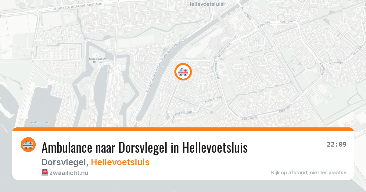 Ambulance naar Dorsvlegel in Hellevoetsluis — 20 jul 2026