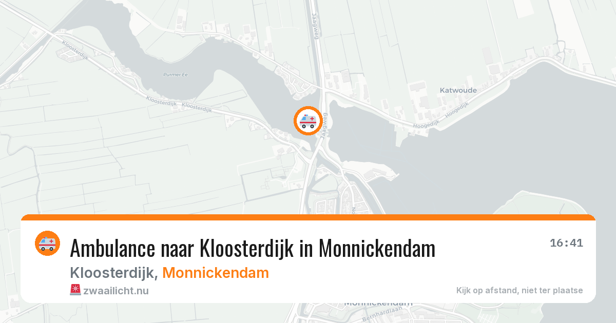 Ambulance naar Kloosterdijk in Monnickendam — 11 jul 2026