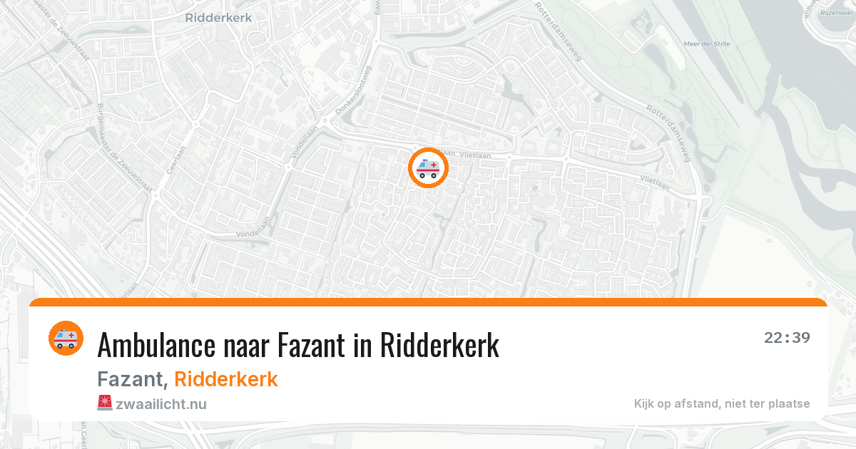 Ambulance naar Fazant in Ridderkerk — 15 jul 2026