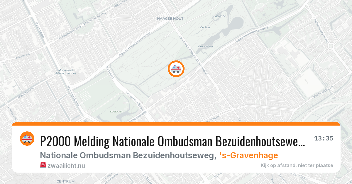 P2000 Melding Nationale Ombudsman Bezuidenhoutseweg, 's-Gravenhage — 4 feb 2026