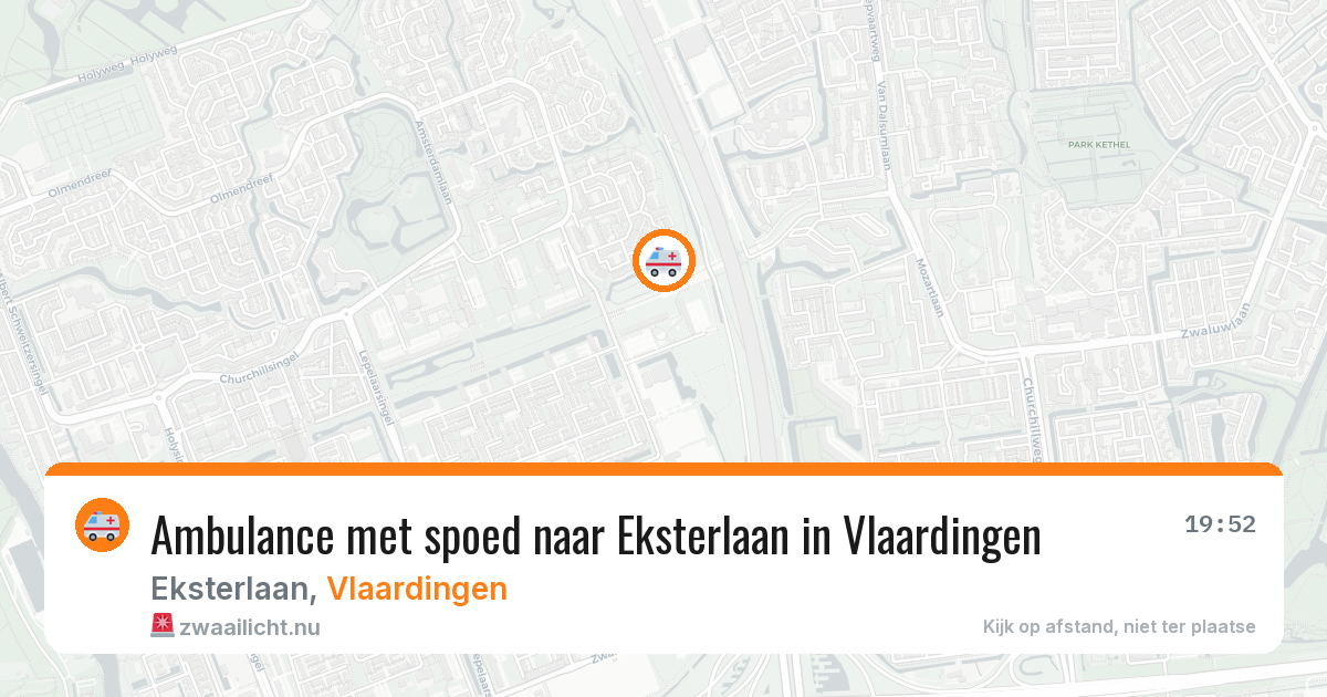 Ambulance met spoed naar Eksterlaan in Vlaardingen — 17 jul 2026