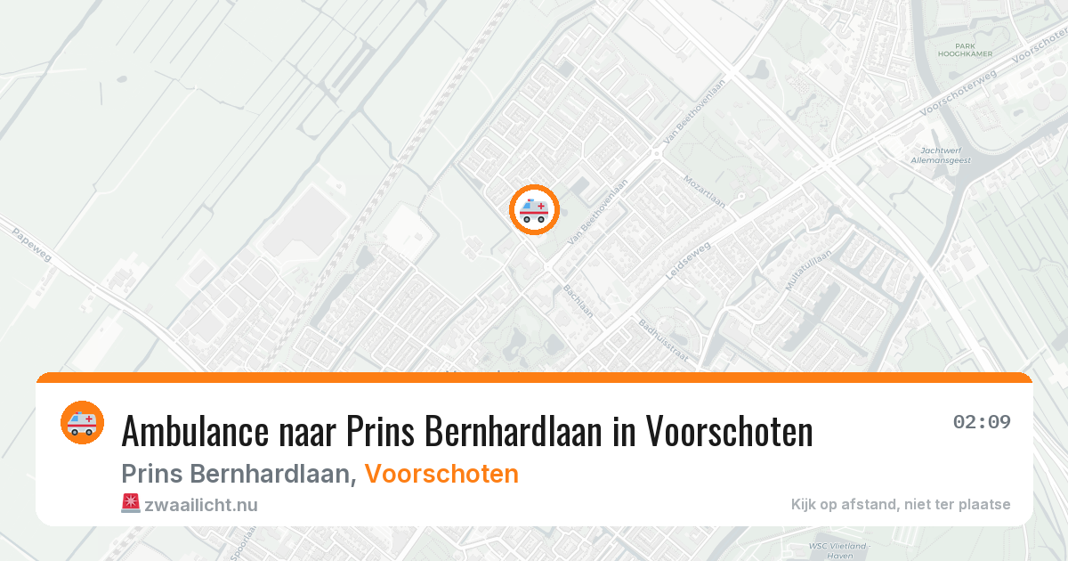 Ambulance naar Prins Bernhardlaan in Voorschoten — 23 jul 2026