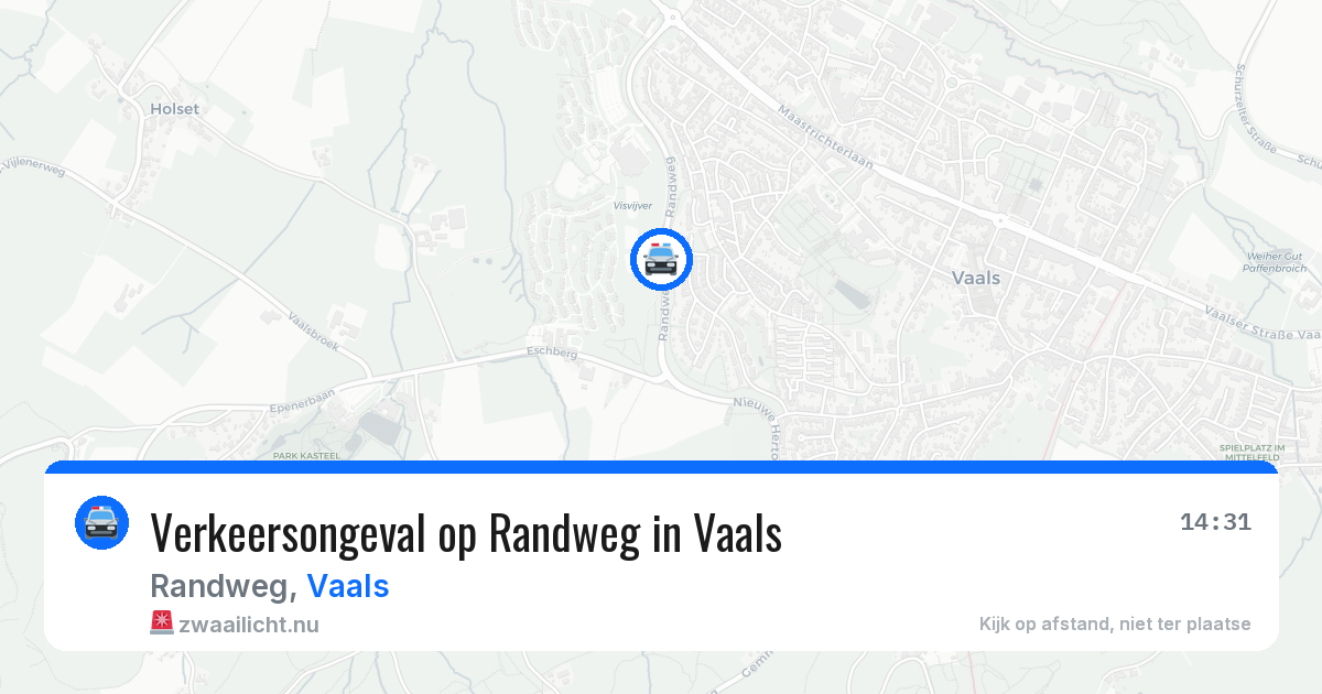 Verkeersongeval op Randweg in Vaals — 16 apr 2026