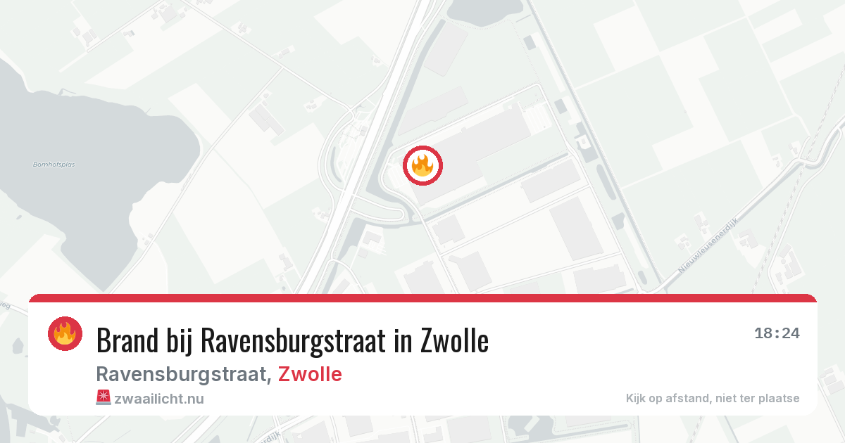 Brand bij Ravensburgstraat in Zwolle — 13 jul 2026