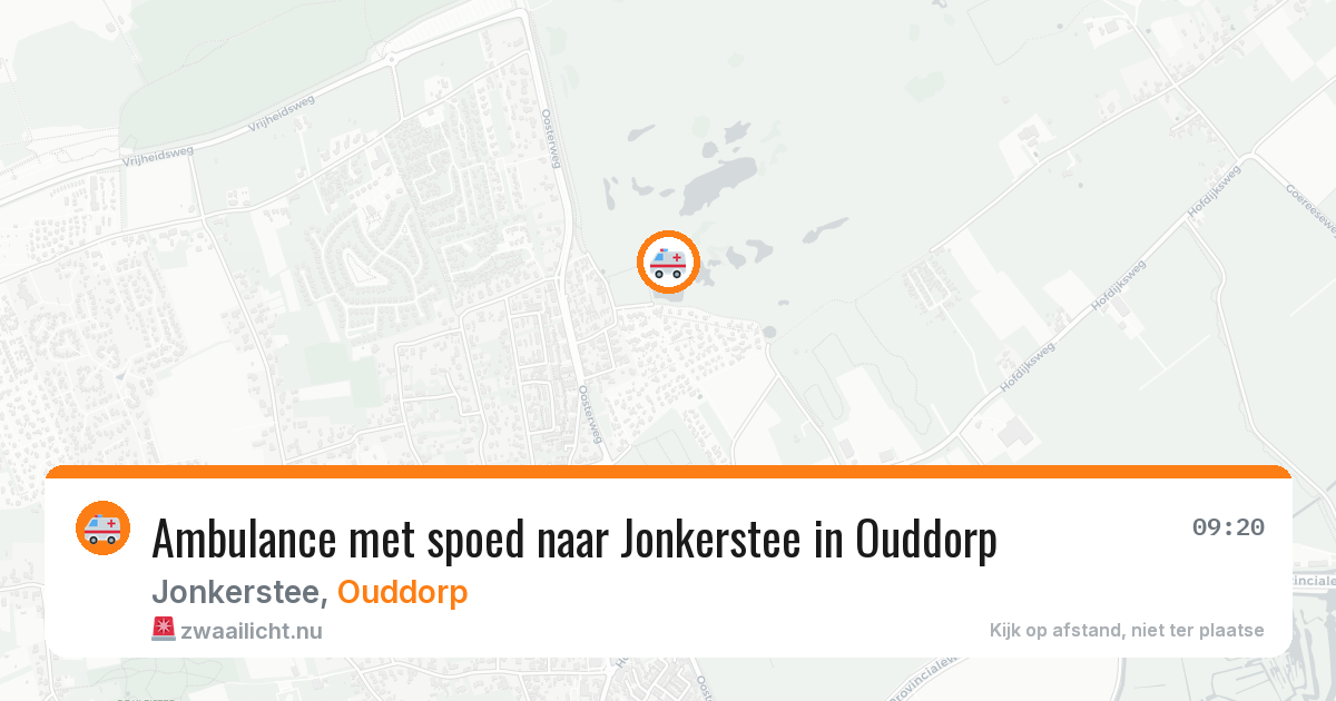 Ambulance met spoed naar Jonkerstee in Ouddorp — 26 jul 2026
