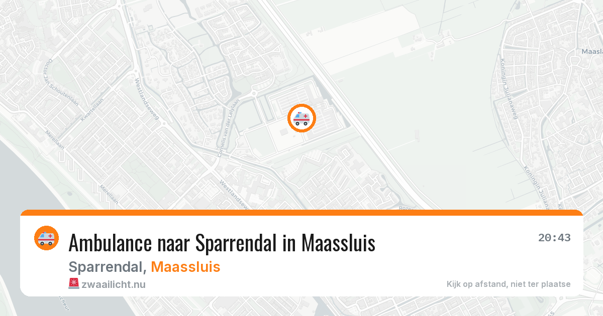 Ambulance naar Sparrendal in Maassluis — 17 jul 2026