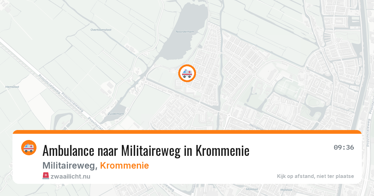Ambulance naar Militaireweg in Krommenie — 22 jul 2026