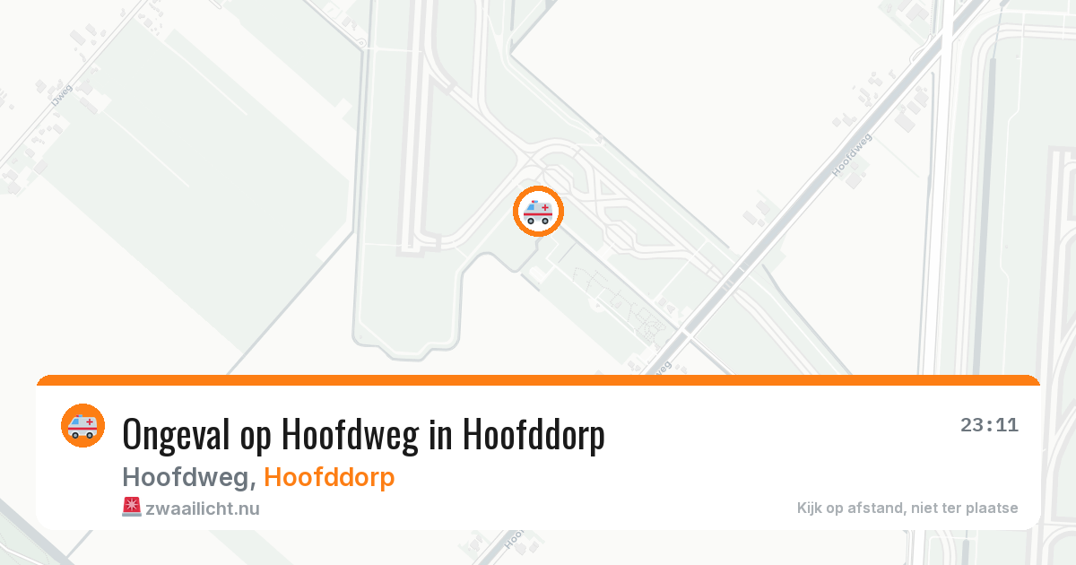 Ongeval op Hoofdweg in Hoofddorp — 10 apr 2026